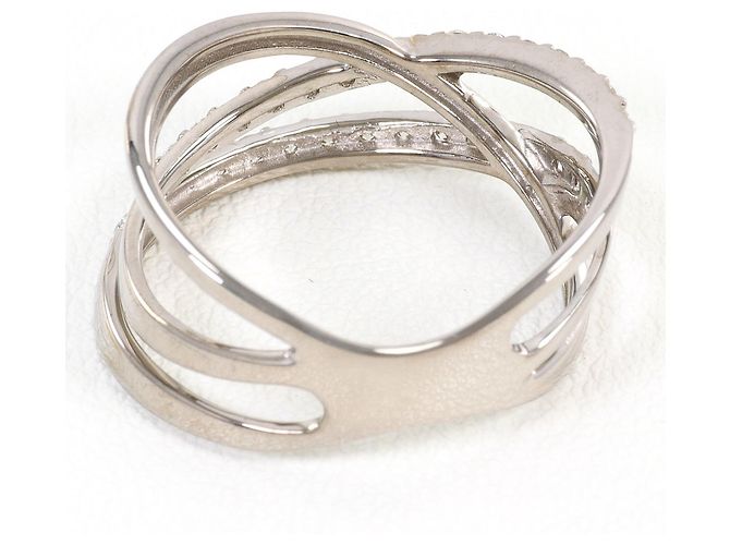 Autre Marque 18K Weißgold Diamantring Golden - Ansicht 4