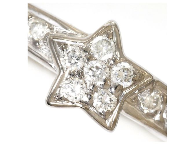 Autre Marque Anillo de alianza en oro blanco de 18K y diamantes Dorado - vista 2