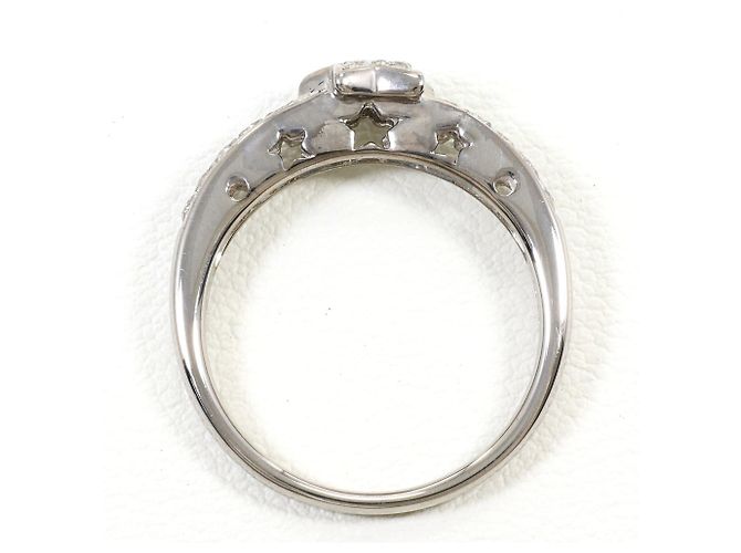 Autre Marque Anillo de alianza en oro blanco de 18K y diamantes Dorado - vista 3