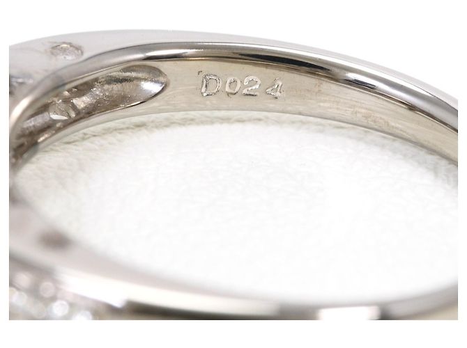 Autre Marque Anillo de alianza en oro blanco de 18K y diamantes Dorado - vista 5