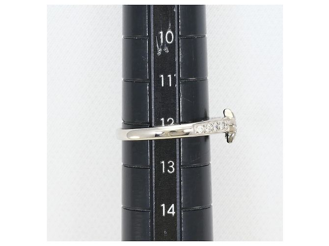 Autre Marque Anillo de alianza en oro blanco de 18K y diamantes Dorado - vista 8