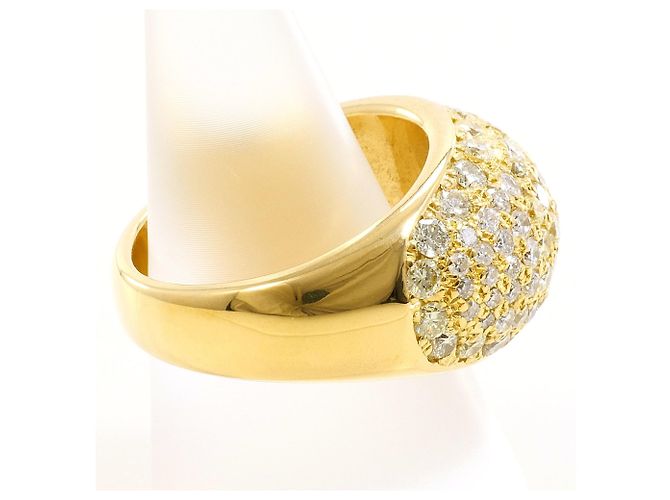 Autre Marque 18K Gelbgold-Ring mit 5.02ct Diamant Golden - Ansicht 3