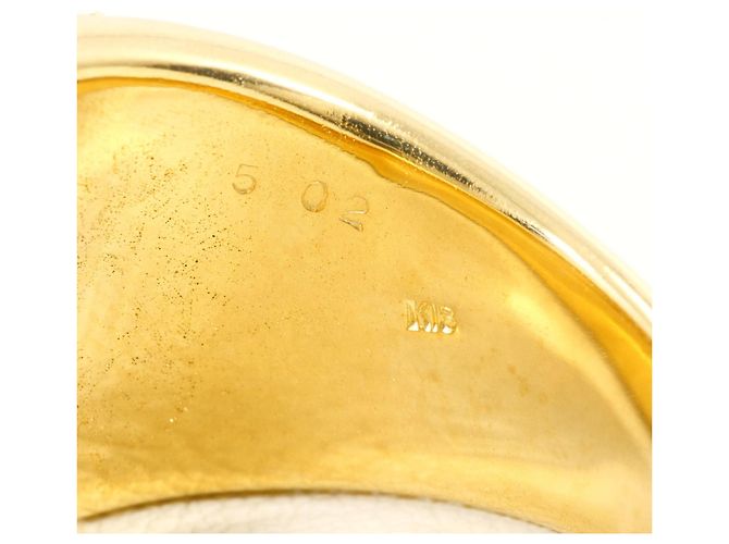 Autre Marque 18K Gelbgold-Ring mit 5.02ct Diamant Golden - Ansicht 5