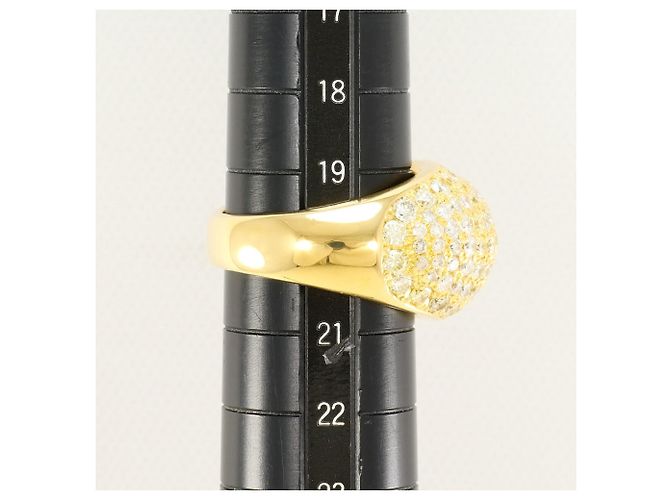 Autre Marque 18K Gelbgold-Ring mit 5.02ct Diamant Golden - Ansicht 7