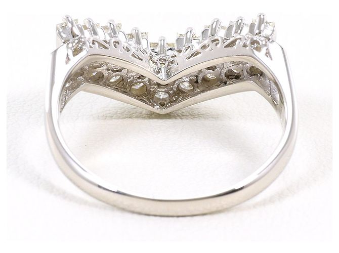 Autre Marque Platin 900 Ring mit Diamant - Ansicht 4