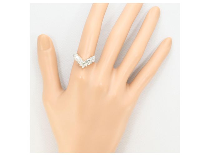Autre Marque Platin 900 Ring mit Diamant - Ansicht 6