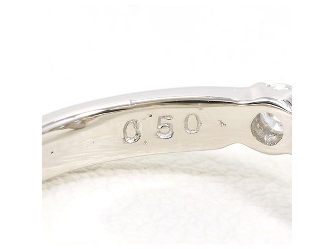 Autre Marque Platinring mit Diamant - Ansicht 6