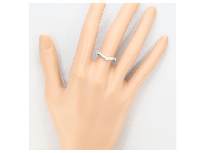 Autre Marque Platinring mit Diamant - Ansicht 7