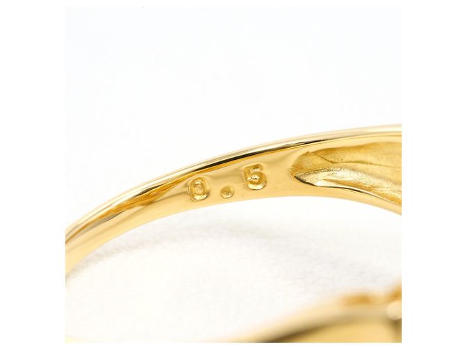 Autre Marque Anello a fascia in oro giallo 18K con diamante marrone D'oro - vista 6