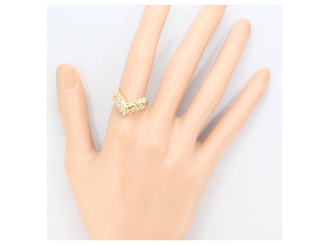 Autre Marque Anello a fascia in oro giallo 18K con diamante marrone D'oro - vista 7