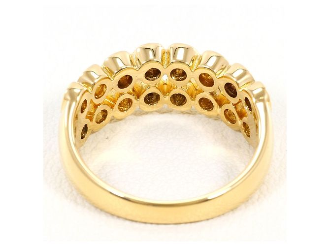 Autre Marque 18K Gelbgold-Ring mit Diamant Golden - Ansicht 4