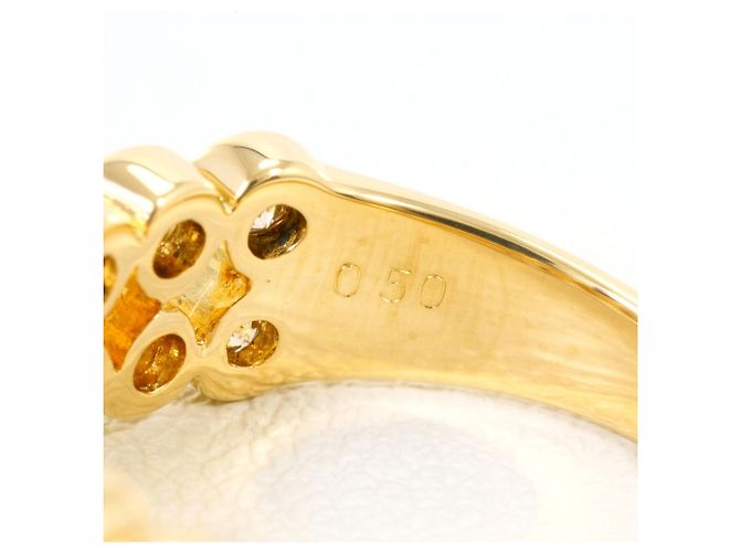 Autre Marque 18K Gelbgold-Ring mit Diamant Golden - Ansicht 6