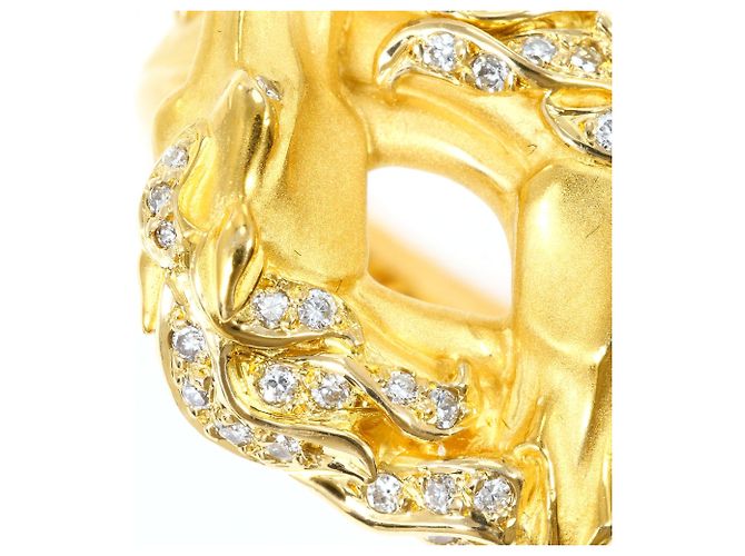 Autre Marque 18K Gelbgold-Ring mit Diamant Golden - Ansicht 2