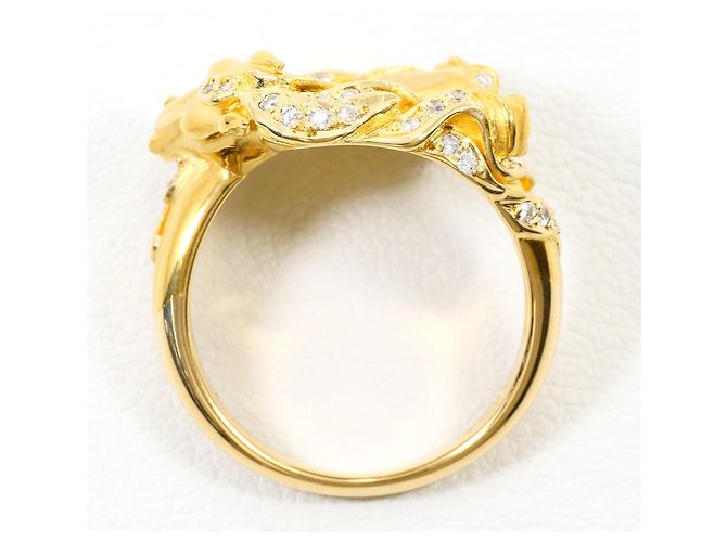 Autre Marque 18K Gelbgold-Ring mit Diamant Golden - Ansicht 3