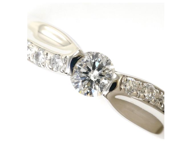 Autre Marque PT900 Platinring mit Diamant - Ansicht 2