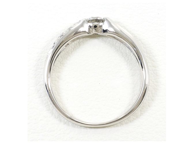 Autre Marque PT900 Platinring mit Diamant - Ansicht 3