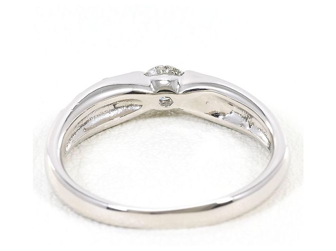 Autre Marque PT900 Platinring mit Diamant - Ansicht 4