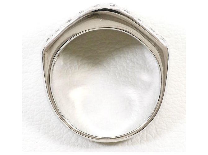 Autre Marque PT900 Platinring mit blauem Diamanten - Ansicht 3