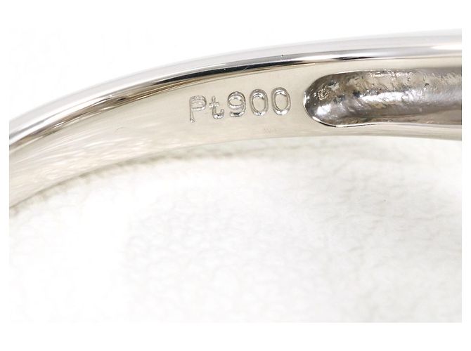 Autre Marque PT900 Platinring mit blauem Diamanten - Ansicht 6