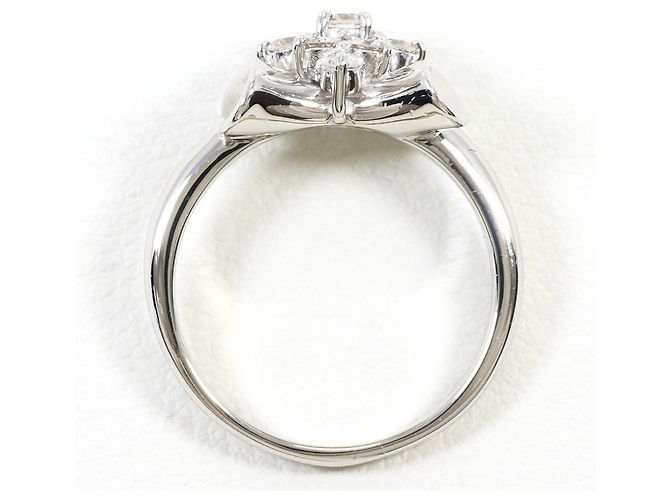 Autre Marque Platinring mit Diamant - Ansicht 3