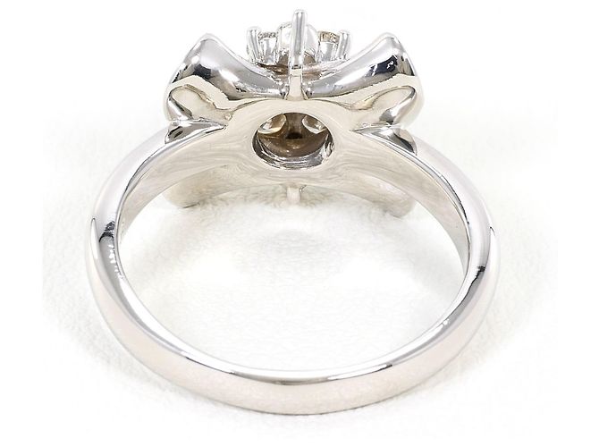 Autre Marque Platinring mit Diamant - Ansicht 4