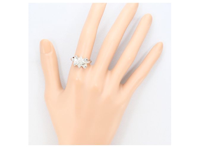 Autre Marque Platinring mit Diamant - Ansicht 7