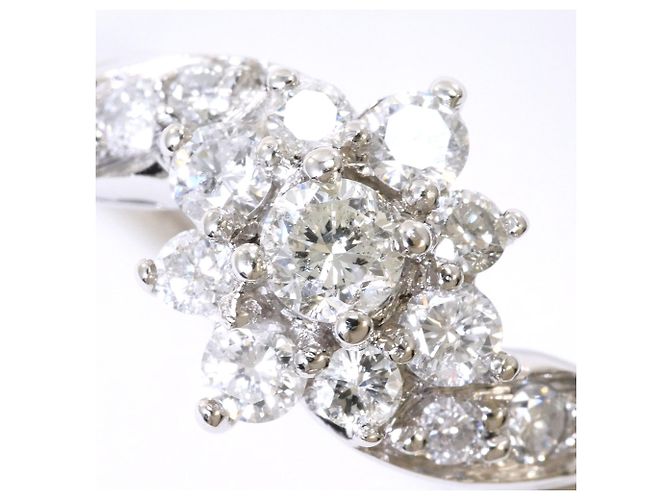 Autre Marque Platinring mit Diamant - Ansicht 2