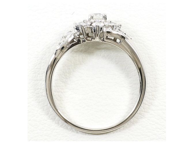 Autre Marque Platinring mit Diamant - Ansicht 3