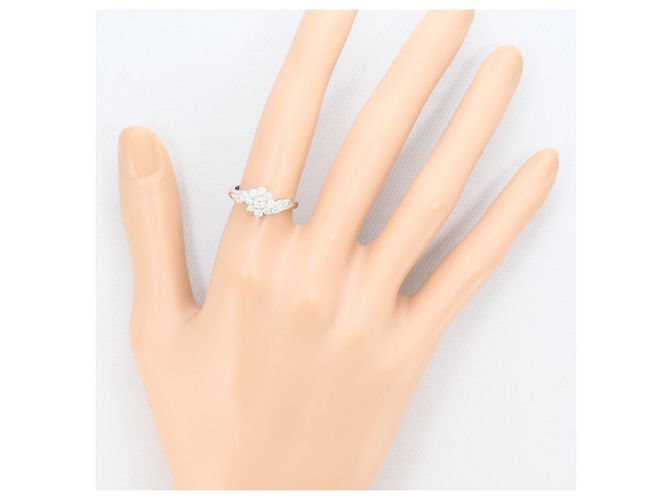 Autre Marque Platinring mit Diamant - Ansicht 7