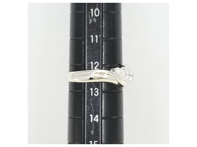 Autre Marque Platinring mit Diamant - Ansicht 8