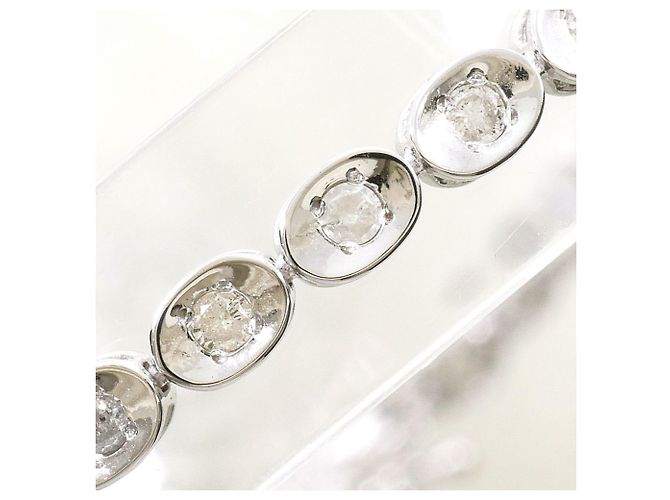 Autre Marque Bracciale con charm in oro bianco 14K con diamante D'oro - vista 2
