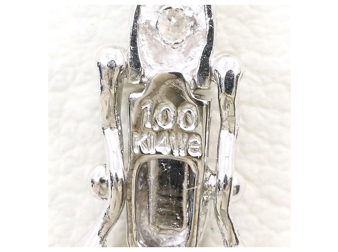 Autre Marque Bracciale con charm in oro bianco 14K con diamante D'oro - vista 4