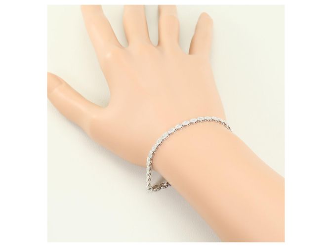 Autre Marque Bracciale con charm in oro bianco 14K con diamante D'oro - vista 5
