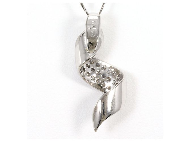 Autre Marque 18K Weißgoldkette mit Diamant Golden - Ansicht 3