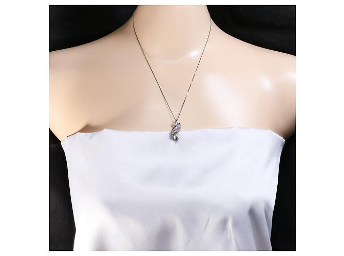 Autre Marque 18K Weißgoldkette mit Diamant Golden - Ansicht 6