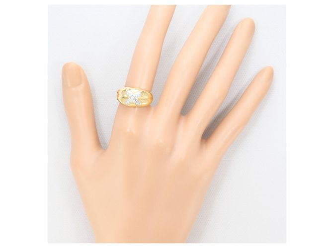 Autre Marque Anello a fascia in oro 18K con diamante D'oro - vista 7