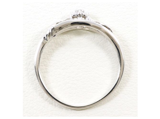 Autre Marque 18K Weißgold-Ring mit Diamant Golden - Ansicht 2