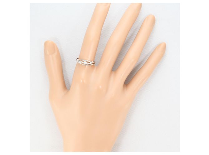 Autre Marque 18K Weißgold-Ring mit Diamant Golden - Ansicht 6