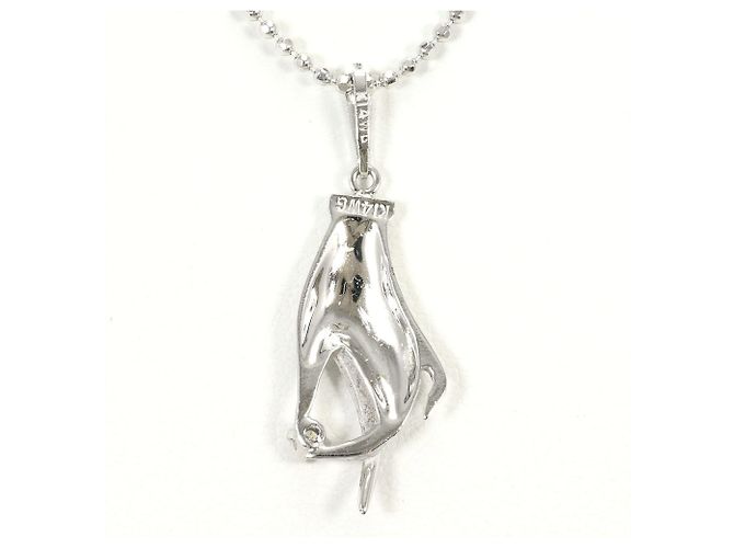 Autre Marque 14K Weißgoldkette mit Diamant Golden - Ansicht 3