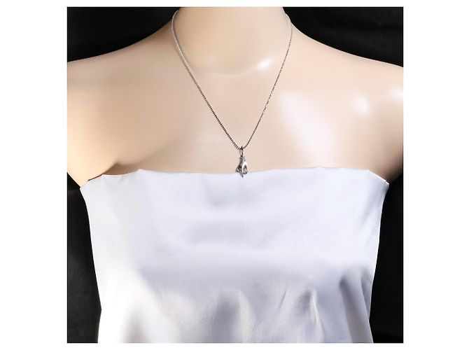 Autre Marque 14K Weißgoldkette mit Diamant Golden - Ansicht 5