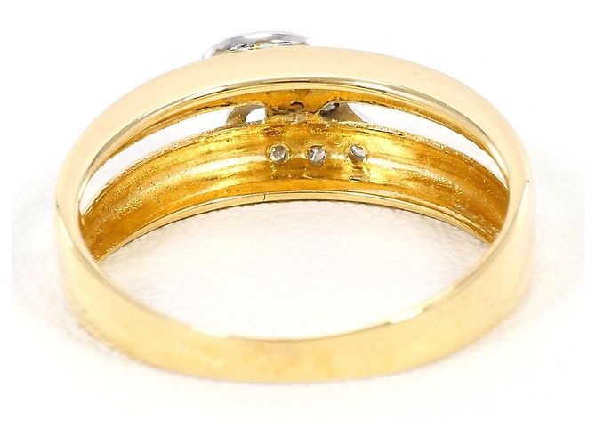 Autre Marque 18K Goldring mit Diamant Golden - Ansicht 3