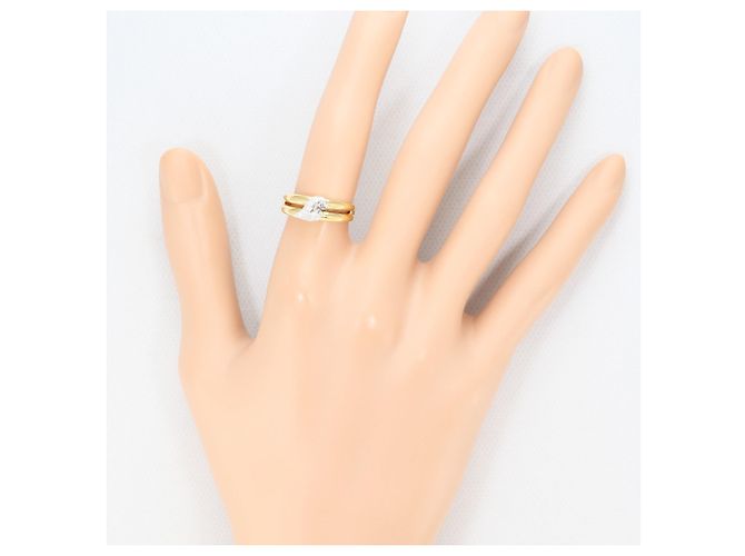 Autre Marque 18K Goldring mit Diamant Golden - Ansicht 6