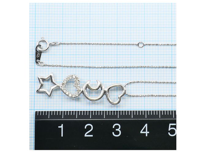 Autre Marque 14K und 18K Weißgold Halskette mit Diamant Golden - Ansicht 4