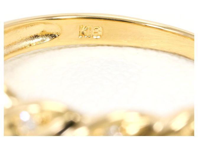 Autre Marque 18K Gelbgold-Ring mit Diamant Golden - Ansicht 4