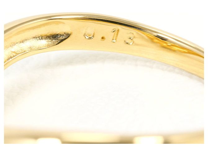 Autre Marque 18K Gelbgold-Ring mit Diamant Golden - Ansicht 4