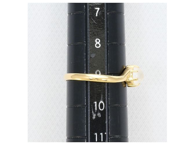 Autre Marque 18K Gelbgold-Ring mit Diamant und Mondstein Golden - Ansicht 7