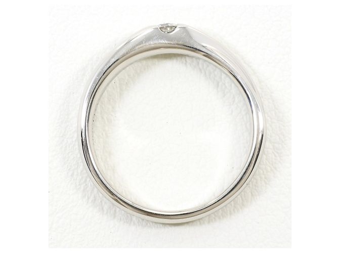 Autre Marque PT1000 Platin-Ring mit Diamant - Ansicht 2
