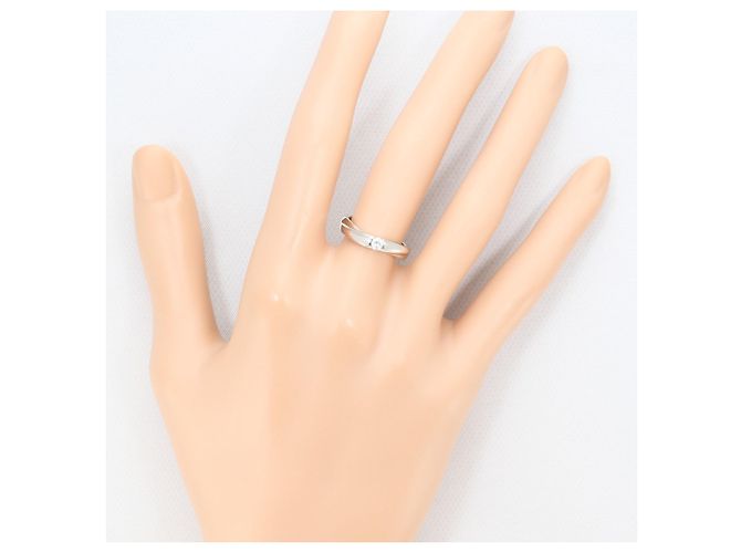 Autre Marque PT1000 Platin-Ring mit Diamant - Ansicht 5