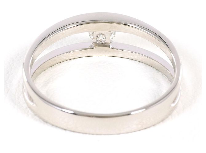 Autre Marque Platinring mit Diamant - Ansicht 3