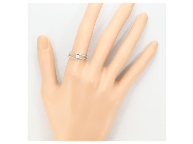 Autre Marque Platinring mit Diamant - Ansicht 5